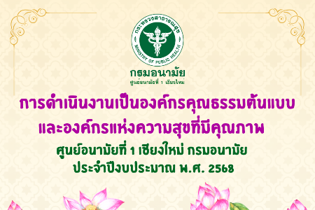 การดำเนินการเป็นหน่วยงานคุณธรรมและองค์กรแห่งความสุขที่มีคุณภาพ ปีงบประมาณ 2568